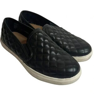 Torrid Black Quilted Slip On Leather Outsole Shoes Size‎ 7 WW